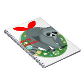 メリークリスマスのアライグマ ノートブック (右側)