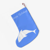 メリークリスマスのイルカ スモールクリスマスストッキング (裏面 (吊り時))
