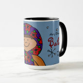 メリークリスマスのウクライナの女の子の民芸 マグカップ (正面右)