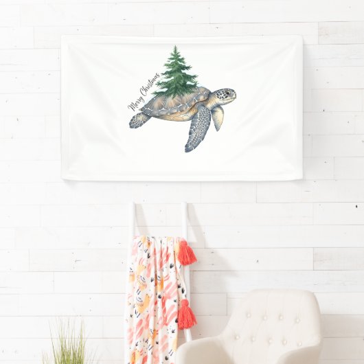メリークリスマスのウミガメ 横断幕 (インサイチュ)