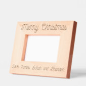 メリークリスマスのエッチングフレームと個人的なメッセージ レーザー彫刻フレーム (左)