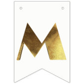 メリークリスマスのエレガントな金文字のタイポグラフィ バンティングフラッグ (第2の旗)