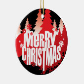 メリークリスマスのオーナメント セラミックオーナメント (右)