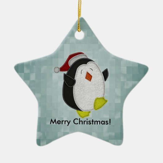 メリークリスマスのオーナメント セラミックオーナメント (正面)