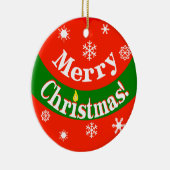 メリークリスマスのオーナメント セラミックオーナメント (右)