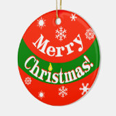 メリークリスマスのオーナメント セラミックオーナメント (左)