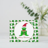 メリークリスマスのカエルの郵便はがき シーズンポストカード (スタンド正面)