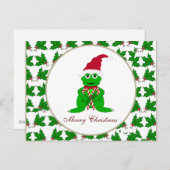 メリークリスマスのカエルの郵便はがき シーズンポストカード (正面/裏面)