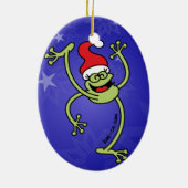 メリークリスマスのカエル セラミックオーナメント (裏面)
