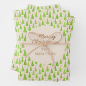 メリークリスマスのカスタマイズ可能なラッピング紙シート ラッピングペーパーシート (インサイチュ)