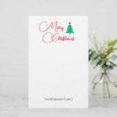 メリークリスマスのカスタマイズ可能な文房具 便箋 (スタンド正面)