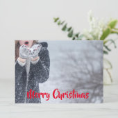 メリークリスマスのカスタマイズ 案内状 (スタンド正面)