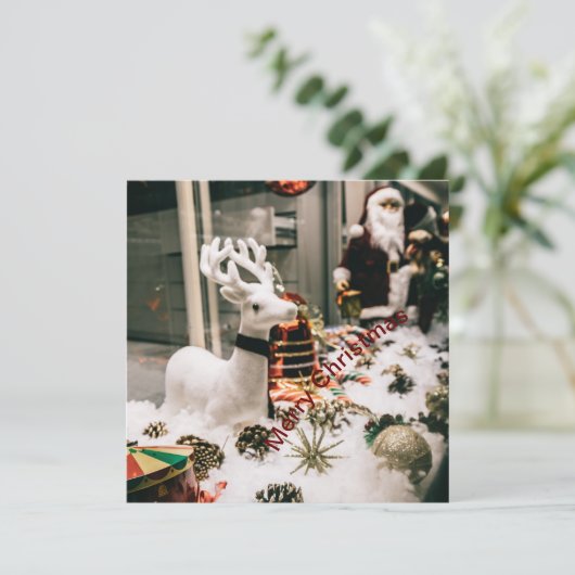 メリークリスマスのカスタムデザイン 招待状 (スタンド正面)