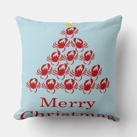 メリークリスマスのカニ クッション (正面)