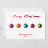 メリークリスマスのカラフルは文字カードと一緒に (正面)