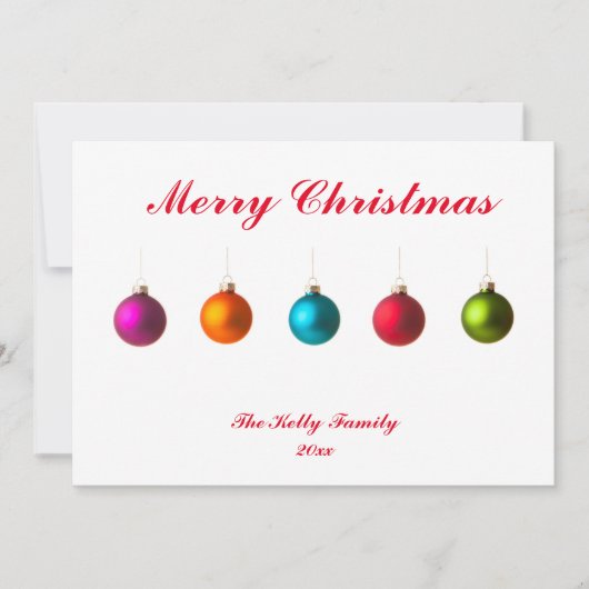 メリークリスマスのカラフルは文字カードと一緒に (正面)