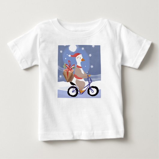 メリークリスマスのガチョウ ベビーTシャツ (正面)