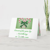 メリークリスマスのキャンディ・ケーンのボーダー シーズンカード (裏面)