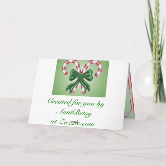 メリークリスマスのキャンディ・ケーンのボーダー シーズンカード (裏面)