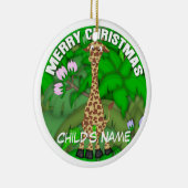 メリークリスマスのキリン セラミックオーナメント (右)