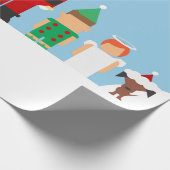 メリークリスマスのギフトの包装紙 ラッピングペーパー (角)