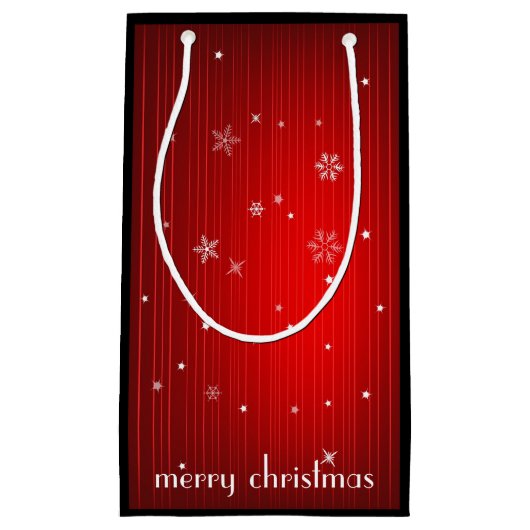 メリークリスマスのギフトバッグ スモールペーパーバッグ (正面)