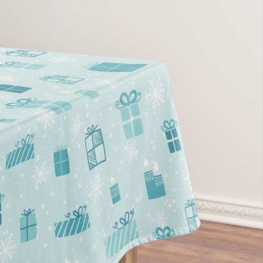 メリークリスマスのギフト用の箱パターン-冬パターン テーブルクロス (インサイチュ)