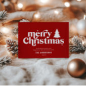 メリークリスマスのグラフィックタイポグラフィの写真以外 シーズンカード