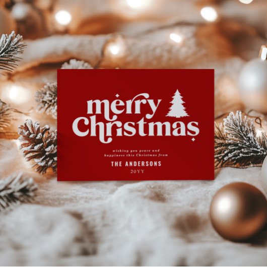 メリークリスマスのグラフィックタイポグラフィの写真以外 シーズンカード