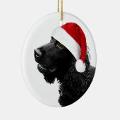 メリークリスマスのコッカー セラミックオーナメント (右)