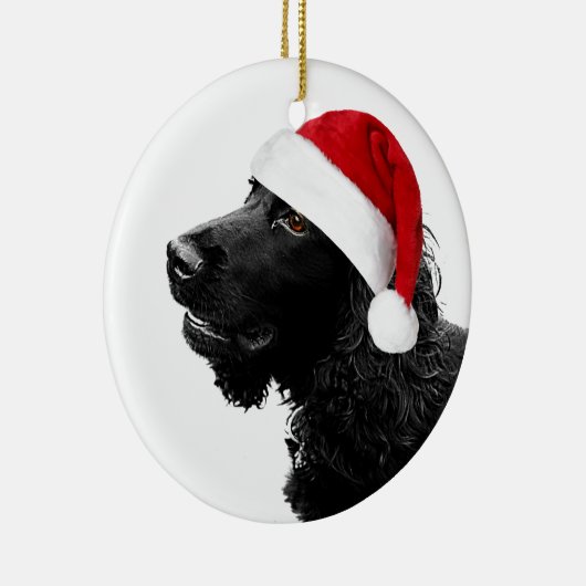 メリークリスマスのコッカー セラミックオーナメント (右)