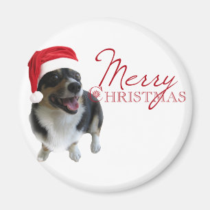 メリークリスマスのコーギーサンタ マグネット