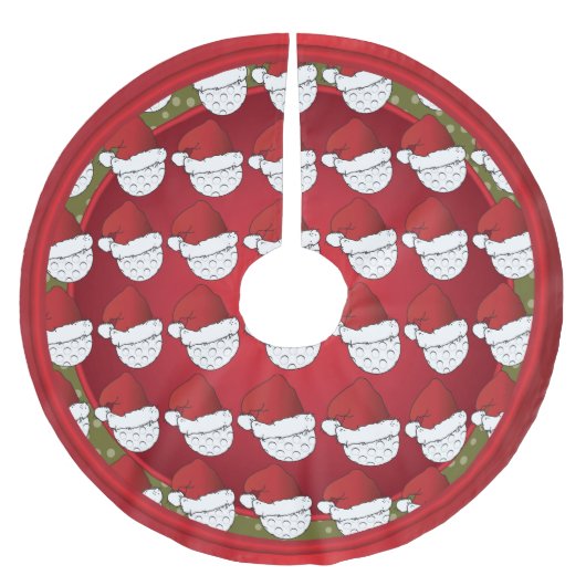 メリークリスマスのゴルフ恋人 ブラッシュドポリエステルツリースカート (正面)