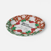 メリークリスマスのゴルフ恋人 ペーパープレート (アングル)