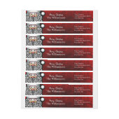 メリークリスマスのサンタのパーソナライズな差出人住所 ラップアラウンドラベル (シート)