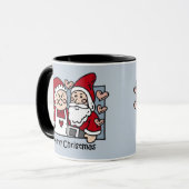 メリークリスマスのサンタのマグ マグカップ (正面左)