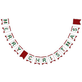 メリークリスマスのサンタのマツ針-旗布の旗 バンティングフラッグ