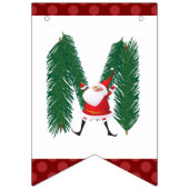 メリークリスマスのサンタのマツ針-旗布の旗 バンティングフラッグ (第1の旗)