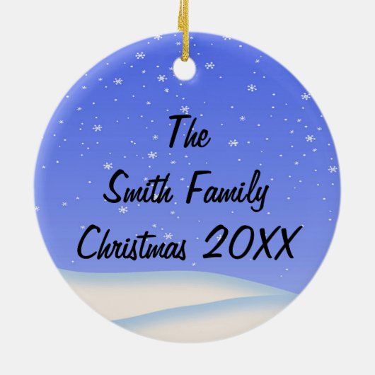 メリークリスマスのサンタの円形のオーナメント セラミックオーナメント (裏面)