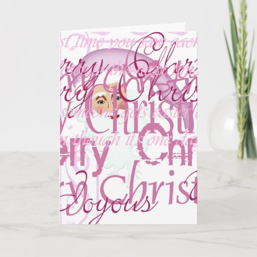 メリークリスマスのサンタの挨拶状 シーズンカード (正面)