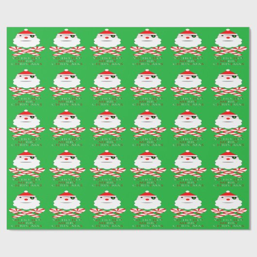 メリークリスマスのサンタの海賊 ラッピングペーパー (フラット)
