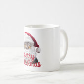 メリークリスマスのサンタ猫のマグカップ コーヒーマグカップ (正面右)
