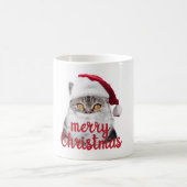 メリークリスマスのサンタ猫のマグカップ コーヒーマグカップ (中央)