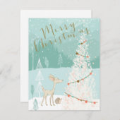 メリークリスマスのシカ シーズンカード (正面/裏面)