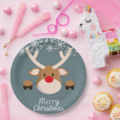 メリークリスマスのシカ ペーパープレート (パーティー)