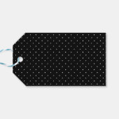 メリークリスマスのシックなスクリプト文字ブラック ギフトタグ (裏面横)