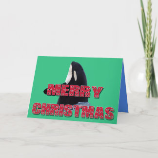 メリークリスマスのシャチのクジラのスパイのホツプのクリスマスのギフト シーズンカード