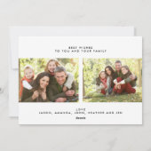 メリークリスマスのシンプルな原稿の休日の写真 シーズンカード (裏面)