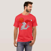 メリークリスマスのシールのTシャツ Tシャツ (正面フル)