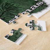 メリークリスマスのジンジャーブレッドの星 ジグソーパズル (側面)